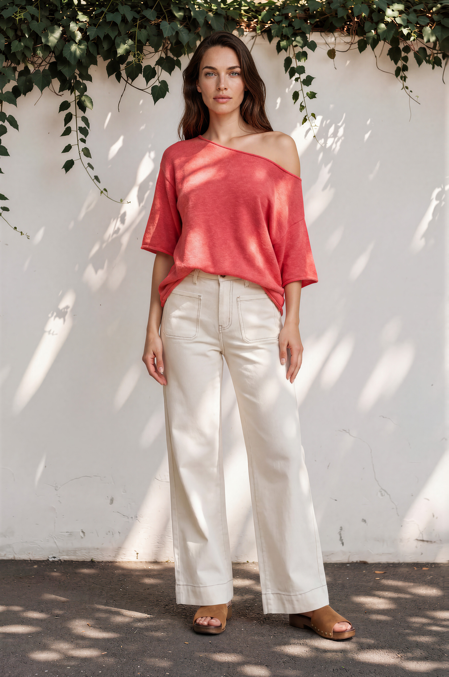 Cindy Wide Leg Jeans in White