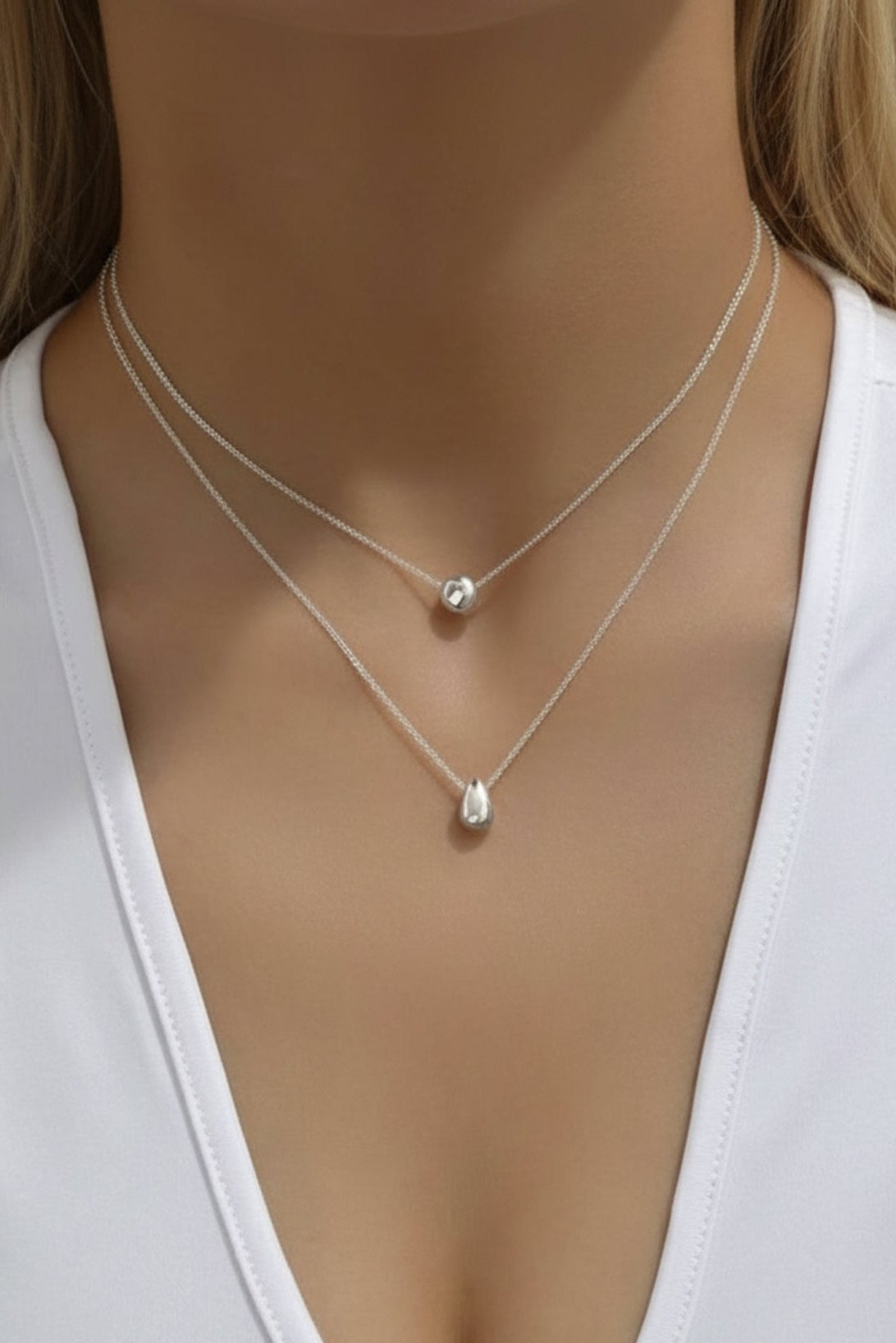 Larna Layered Necklace - Silver