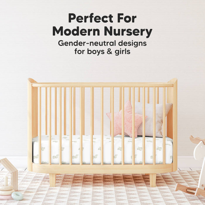 KeaBabies - KeaBabies Isla Fitted Mini Crib Sheets, Pack and Play Sheet - Elly-Giggles N Gear