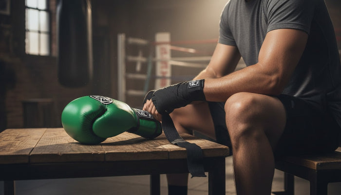 ProBoxing® Classic Leather Boxing Gloves - Training Gloves - Green