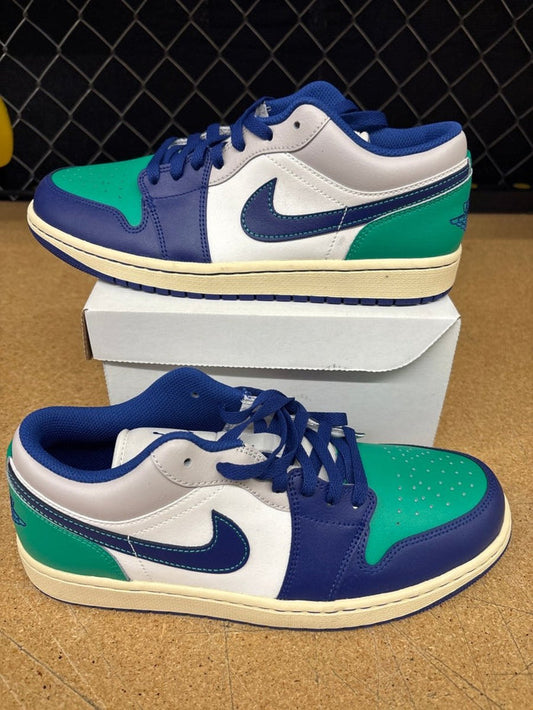 Jordan 1 Low Green/Blue Men 10 Used - Sneakers - Jawns on Fire Sneakers & Shoes
