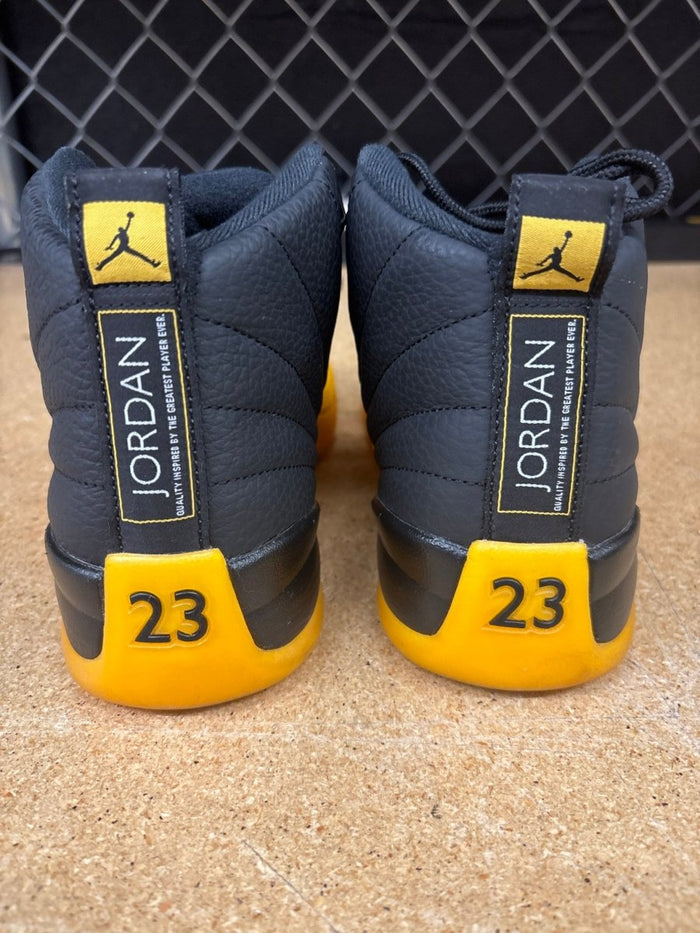 Jordan 12 Black University Gold Mens 8 Used - Sneakers - Jawns on Fire Sneakers & Shoes