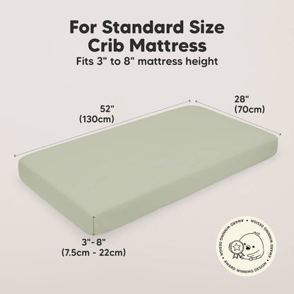 2-pack Organic Cotton Fitted Crib Sheet - Foxtrot