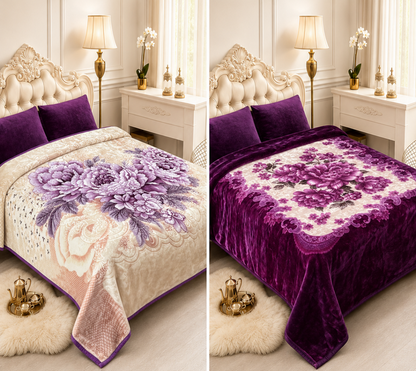 Cream and Dark Purple Flower