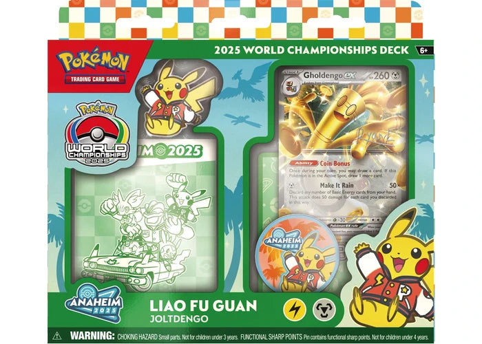 2025 Pokemon World Champion Deck Anaheim Liao Fu Guan Gholdengo Box