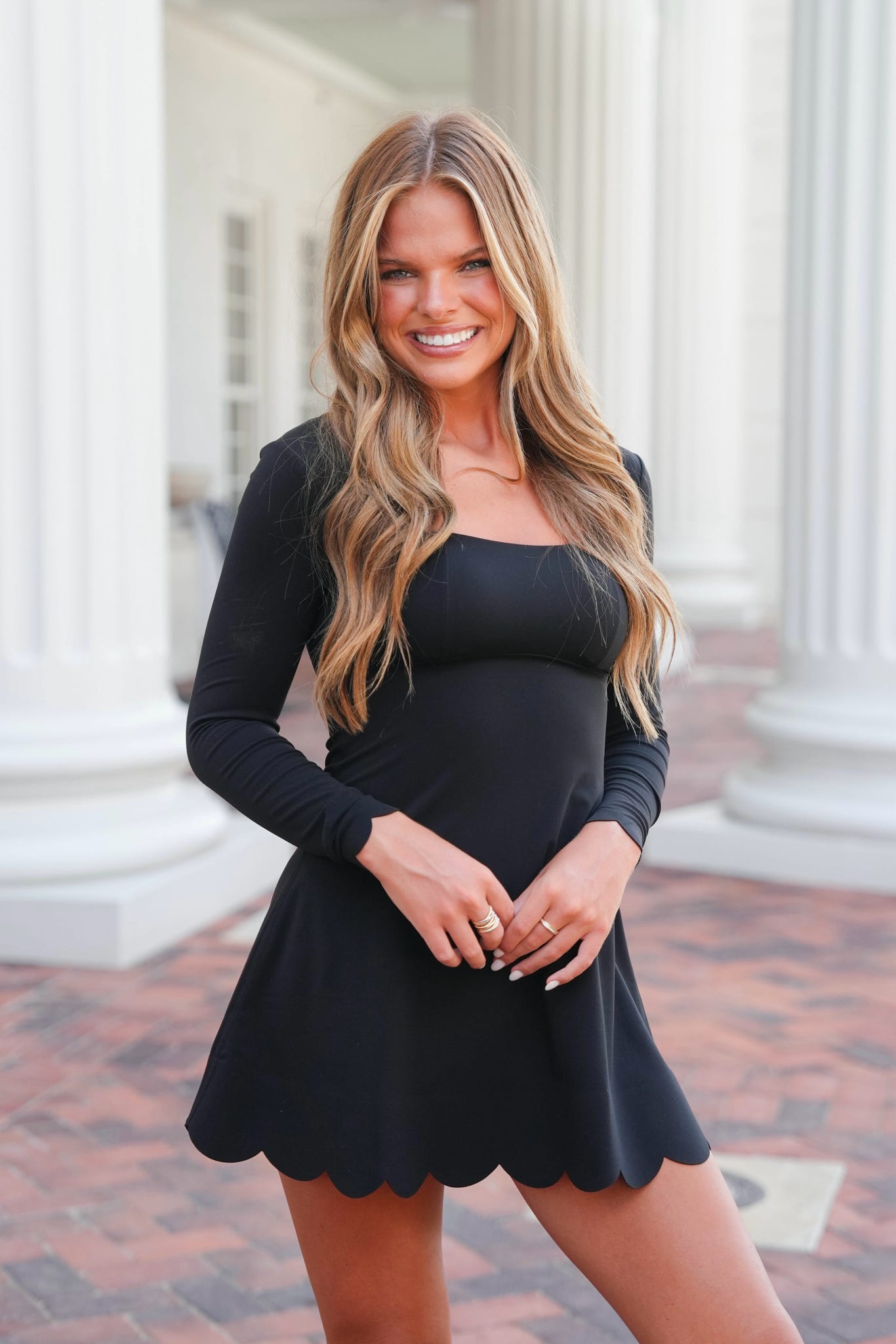 Wiskii Active Enchanting Scallop A-Line Dress
