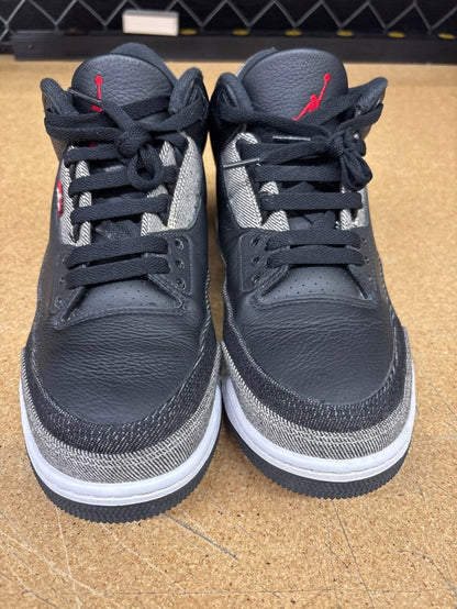 Jordan 3 Black Levi Men 9 Used - Sneakers - Jawns on Fire Sneakers & Shoes