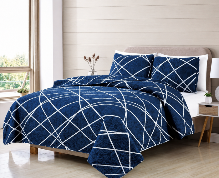 3pc Printed Bedspread
