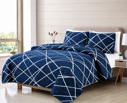 3pc Printed Bedspread