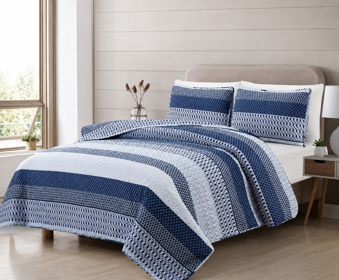 3pc Printed Bedspread