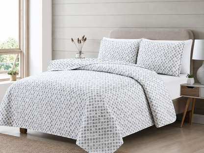3pc Printed Bedspread