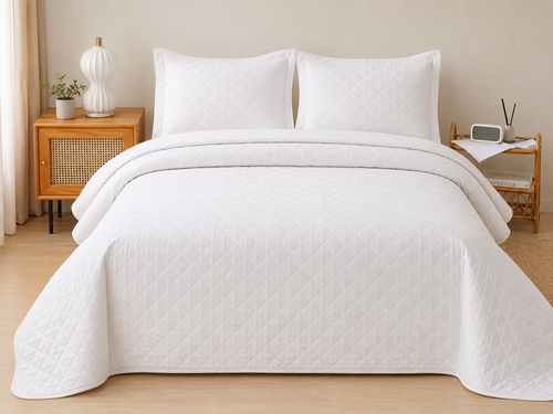 3pc Solid Bedspread