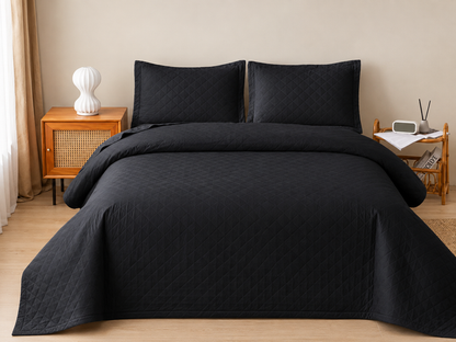 3pc Solid Bedspread