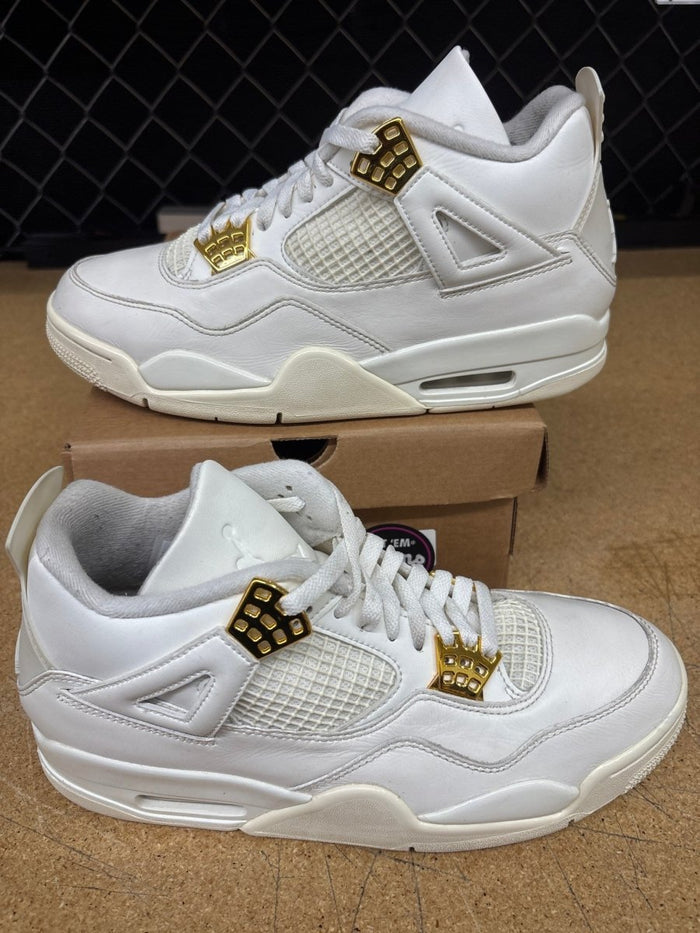 Jordan 4 Metallic Gold Men 9.5 Used - Rep Box - Sneakers - Jawns on Fire Sneakers & Shoes