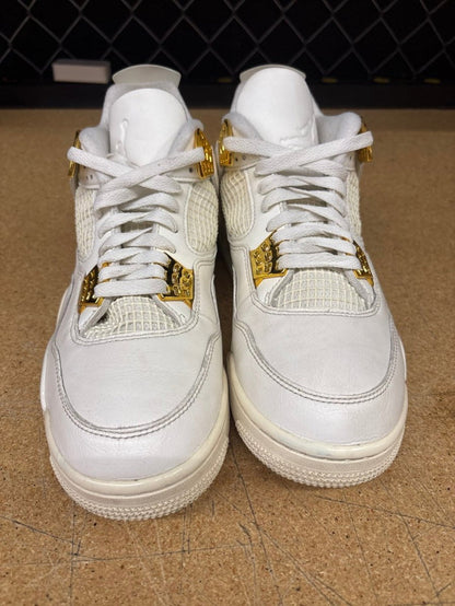 Jordan 4 Metallic Gold Men 9.5 Used - Rep Box - Sneakers - Jawns on Fire Sneakers & Shoes