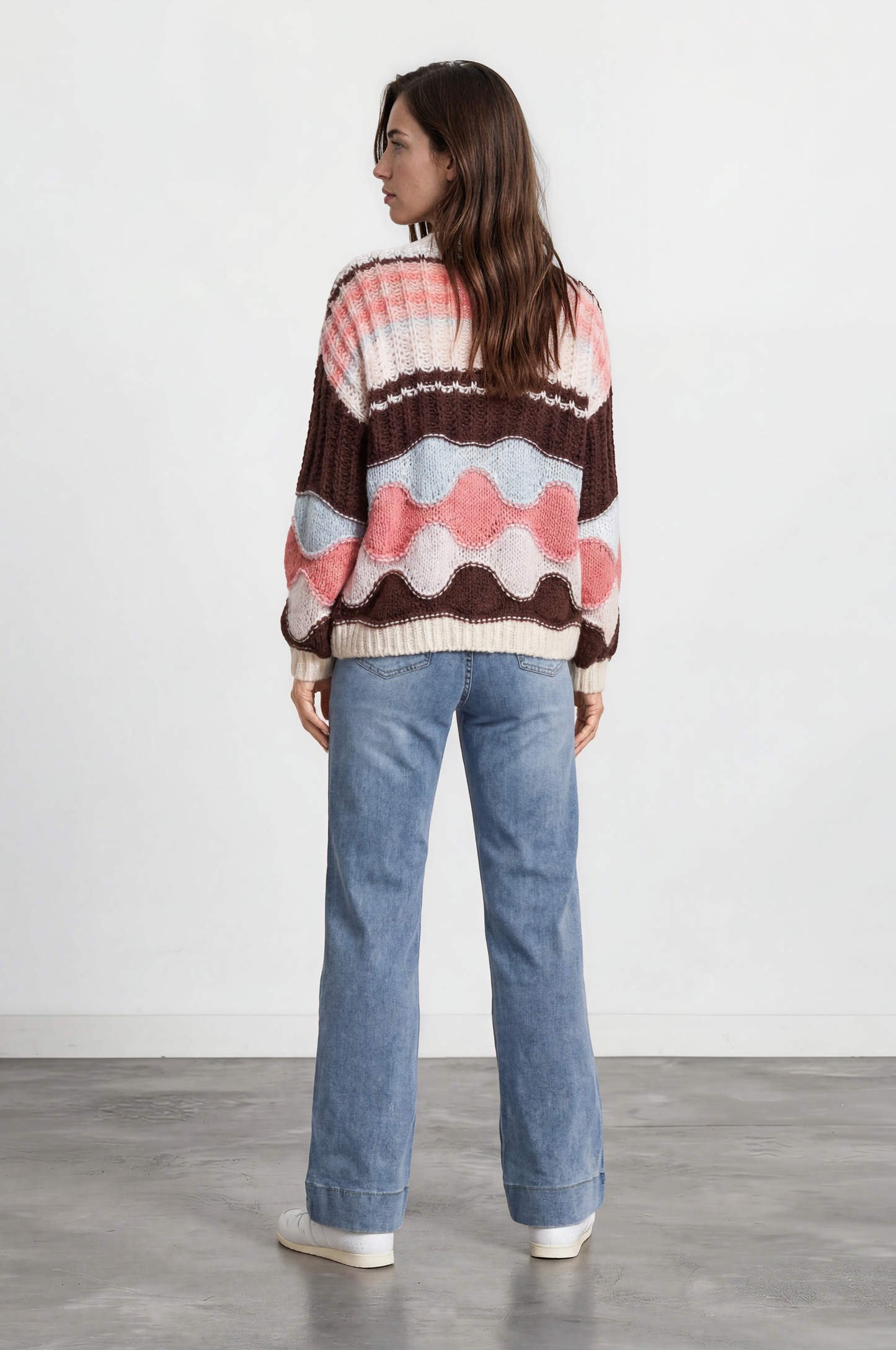 Cindy Wide Leg Jeans in Stone Wash Denim