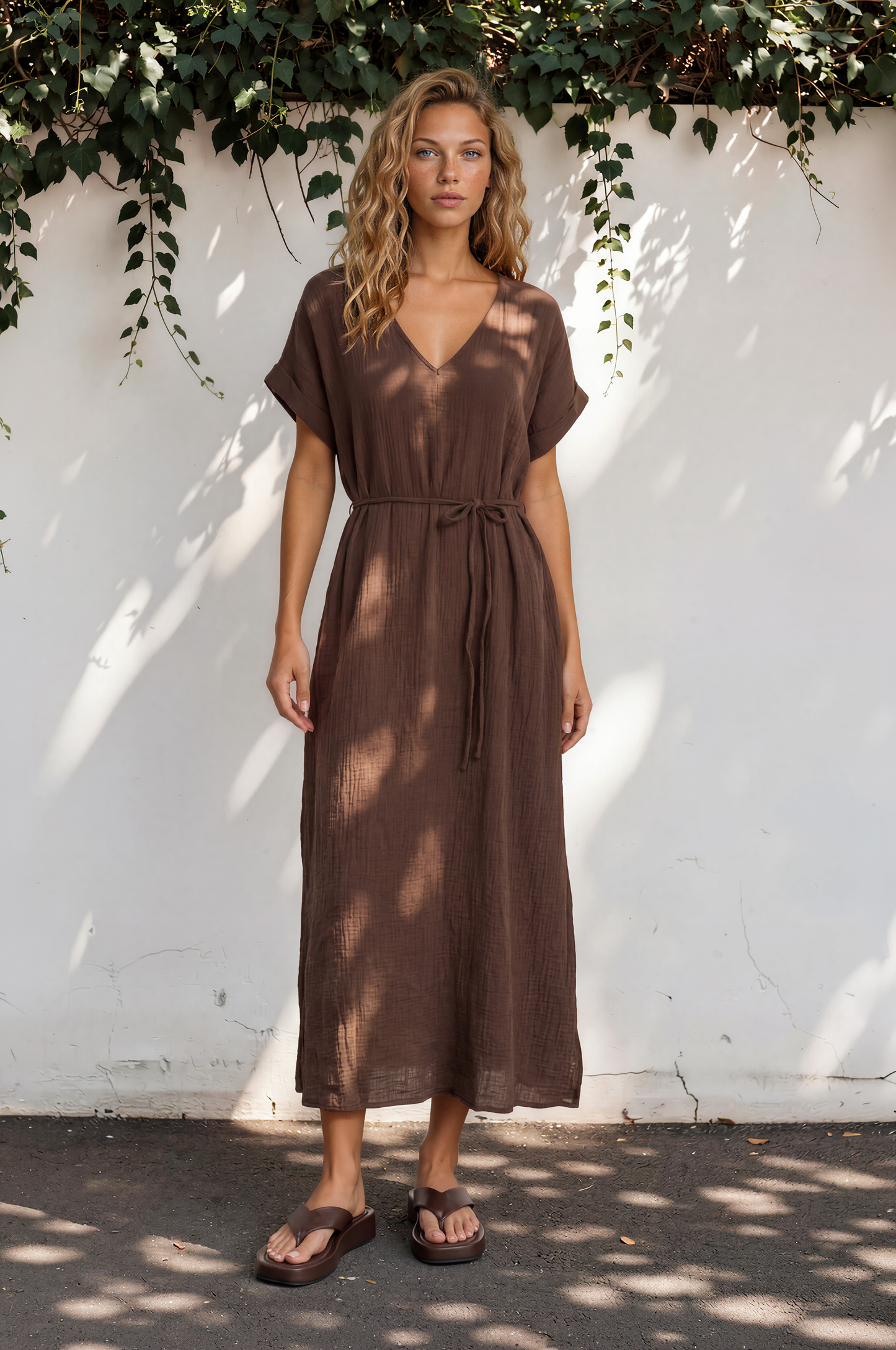 Bouncer II Flatform Thongs - Chocolate Brown