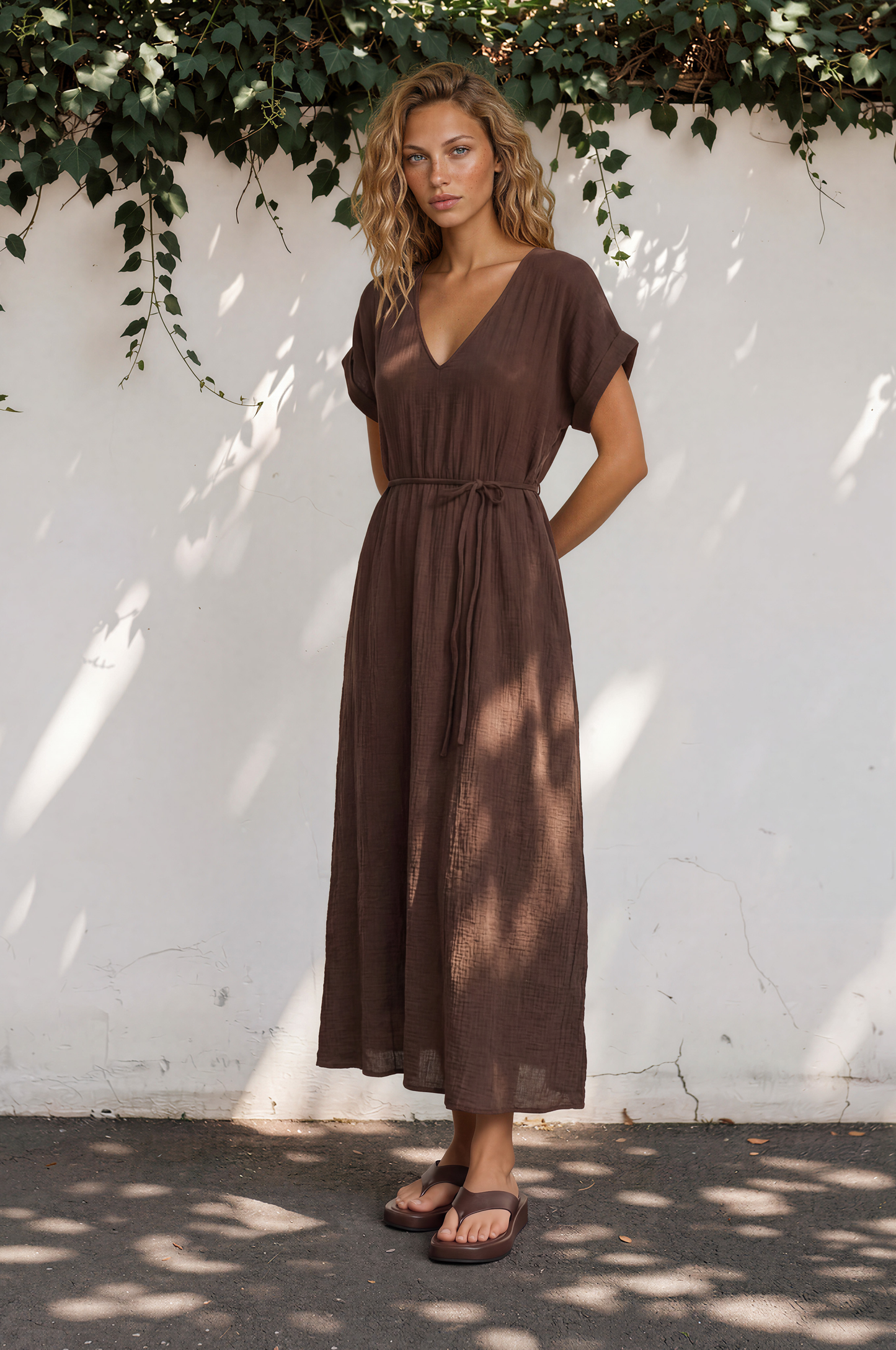 Bouncer II Flatform Thongs - Chocolate Brown