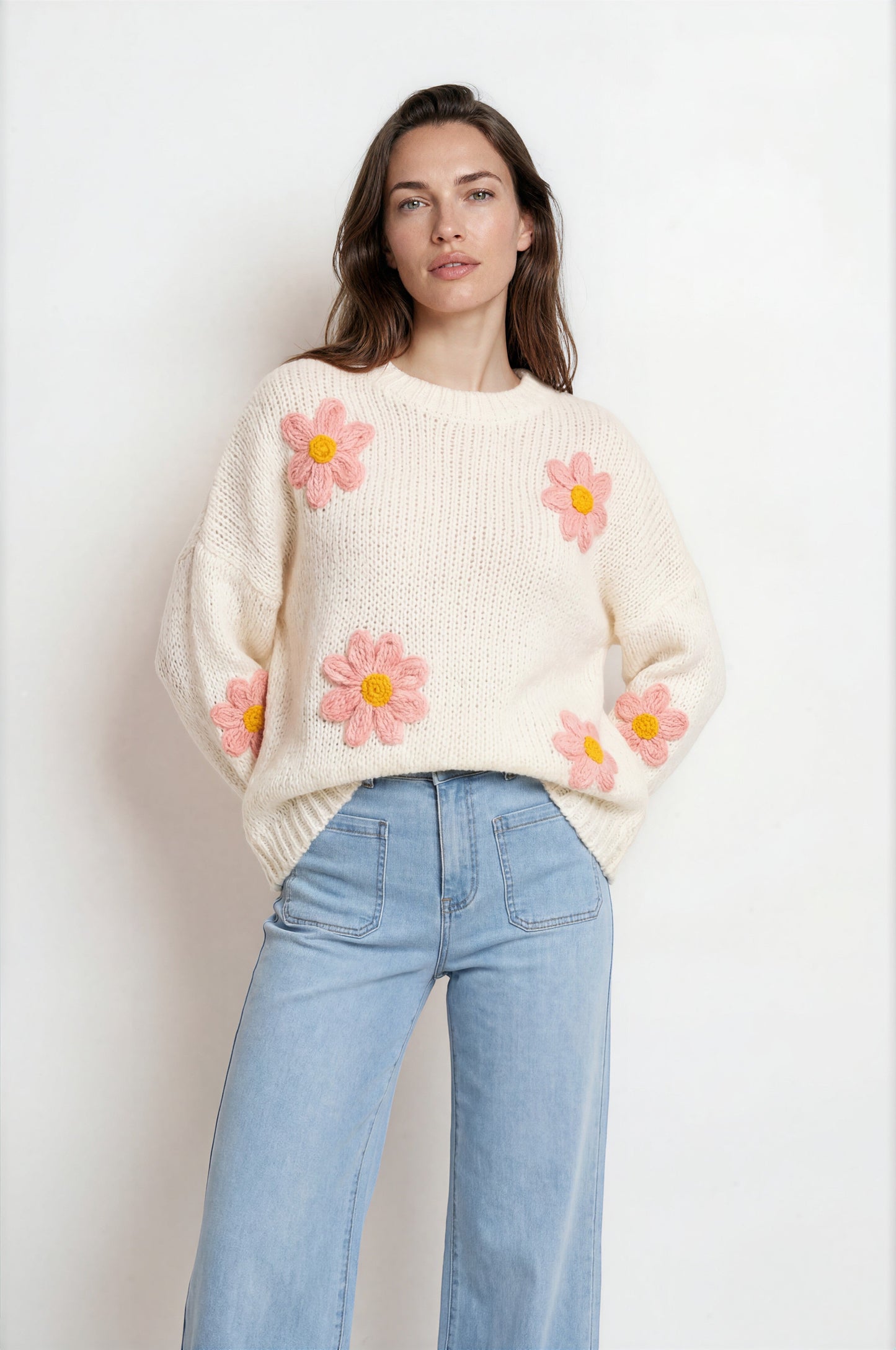 Cindy Wide Leg Jeans in Light Denim