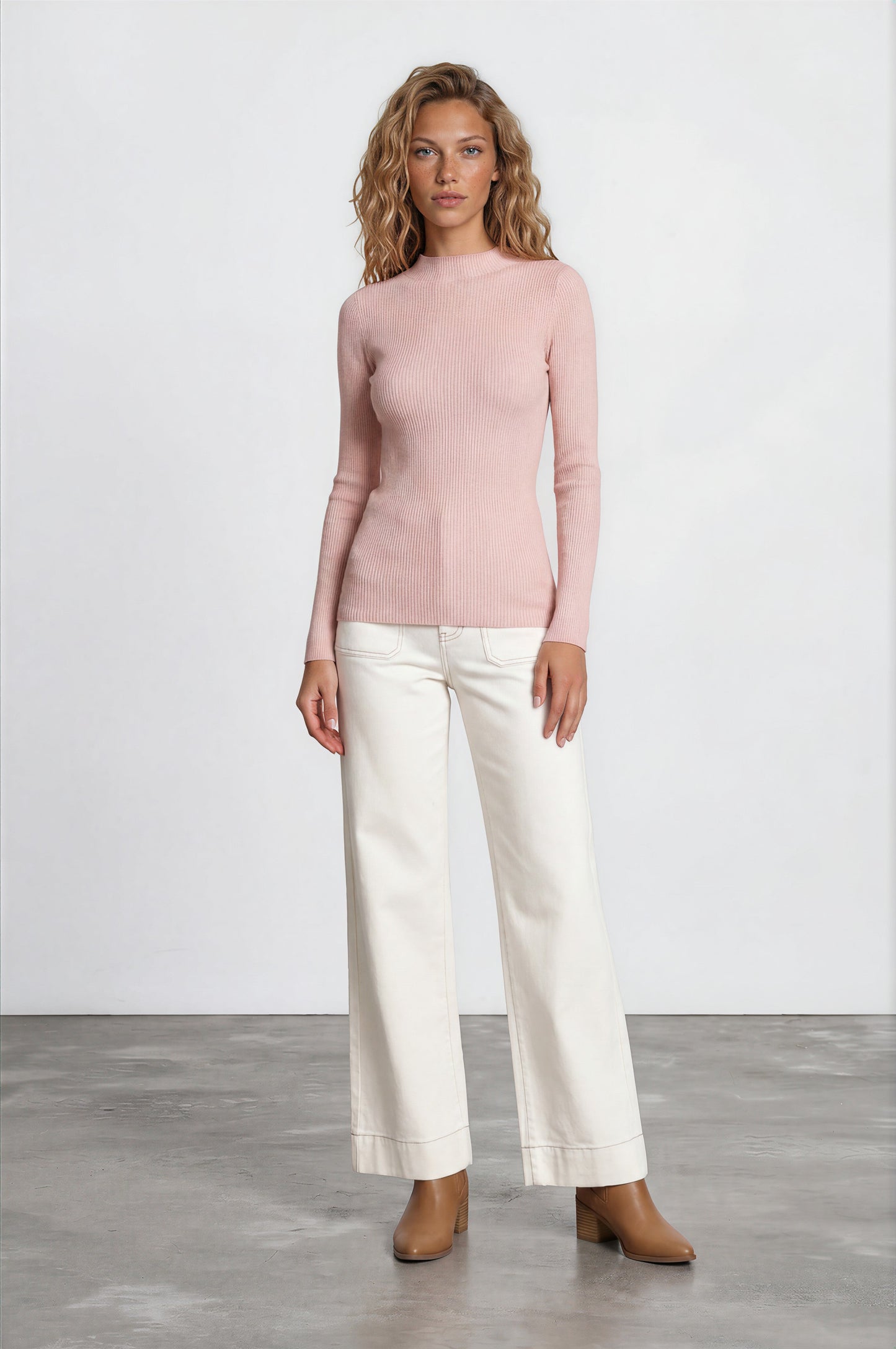 Cindy Wide Leg Jeans in White