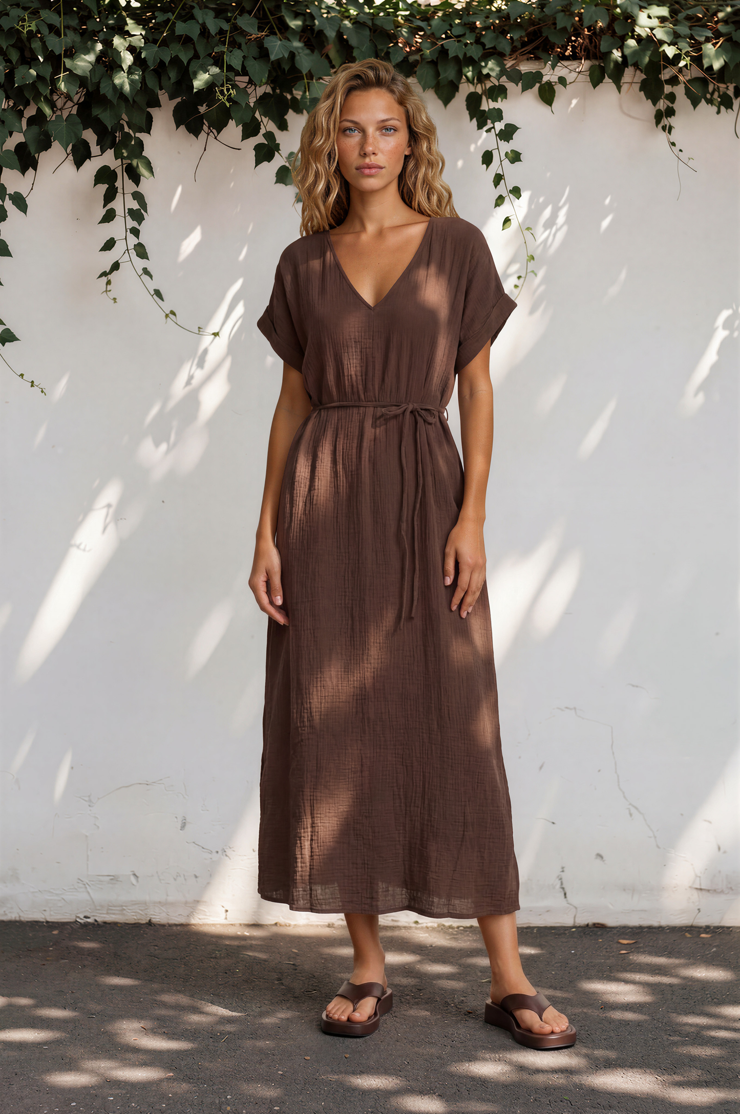 Bouncer II Flatform Thongs - Chocolate Brown
