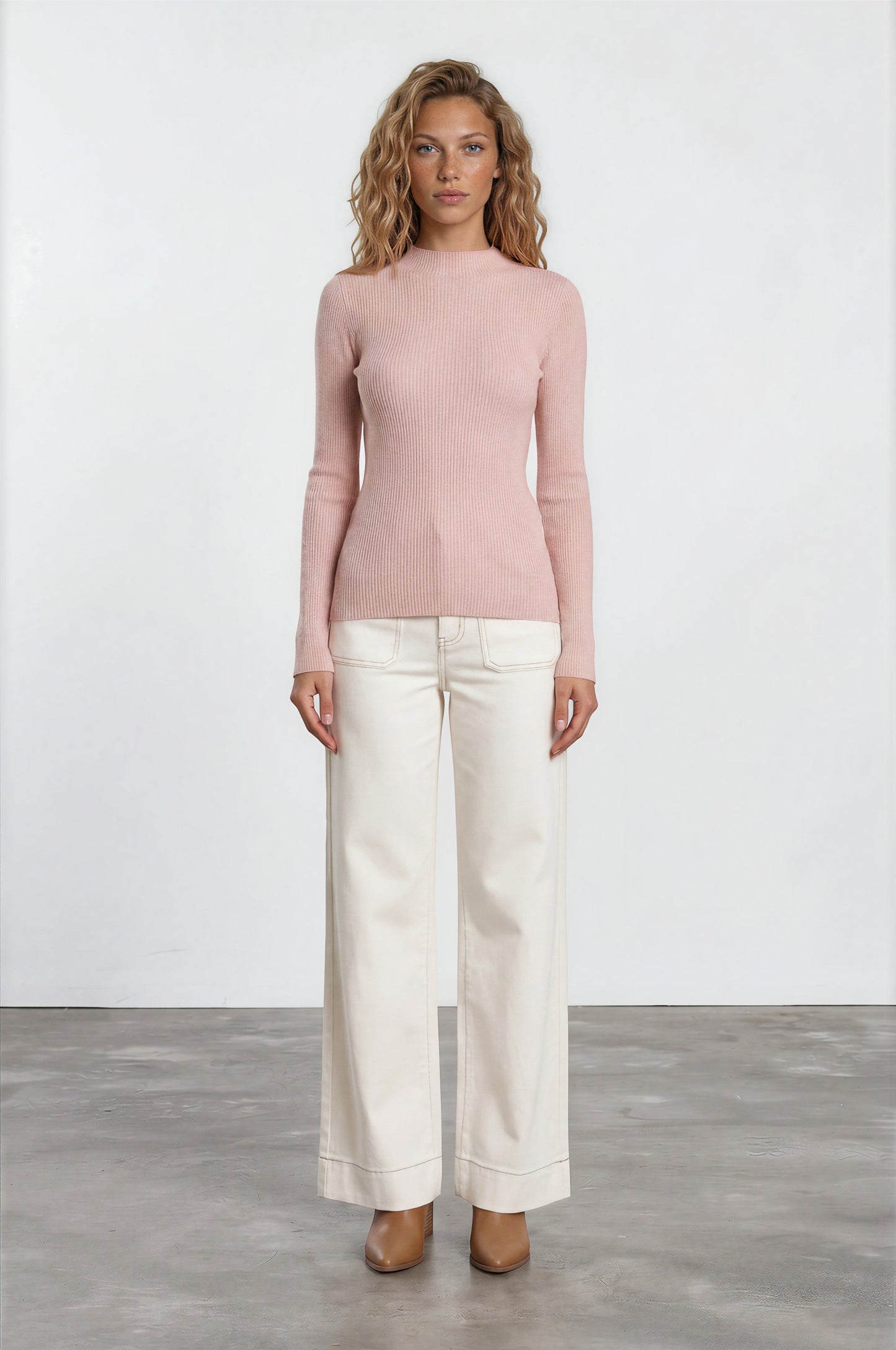Cindy Wide Leg Jeans in White