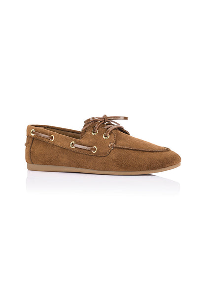 Brody Boat Shoes - Chestnut Tan Micro