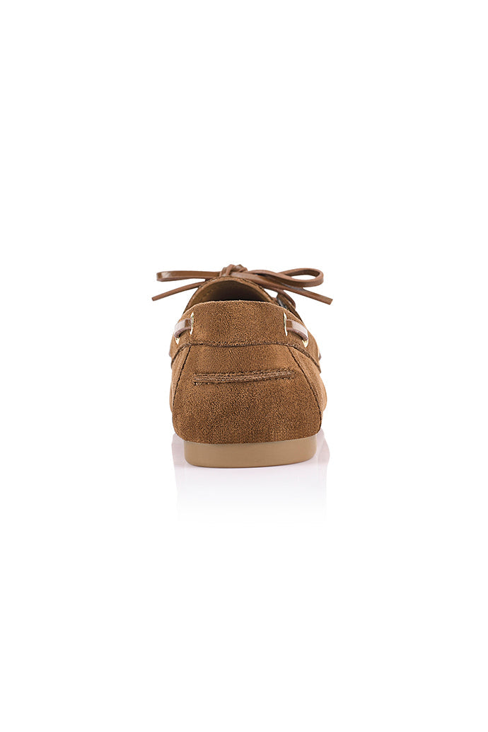 Brody Boat Shoes - Chestnut Tan Micro