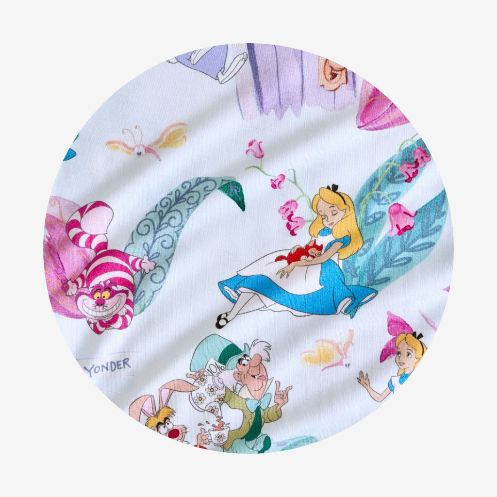 Disney Adventures in Wonderland French Terry Short Overalls