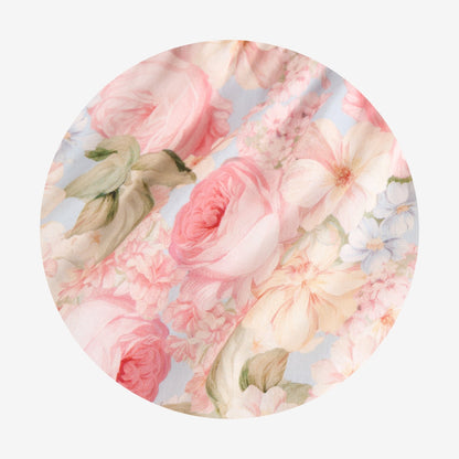 Rose Dreams Bamboo Challis Tie Back Tiered Dress
