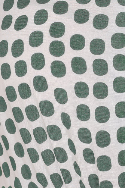Derla Maxi Dress - V Neck Cap Sleeve Pull Tie Waist A Line Dress in Maryanne Print Green
