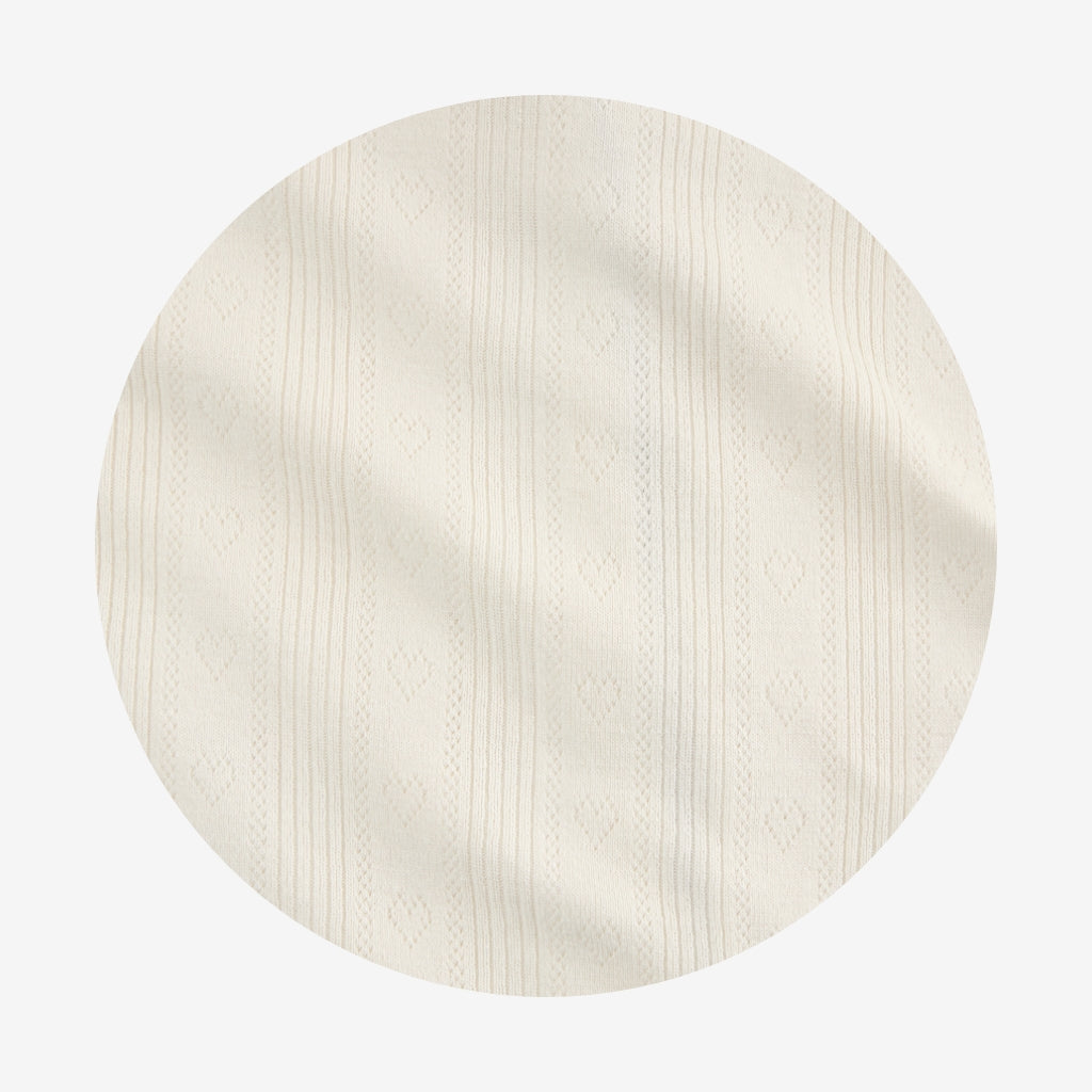 Ivory Hattie Pointelle Picot Cardigan