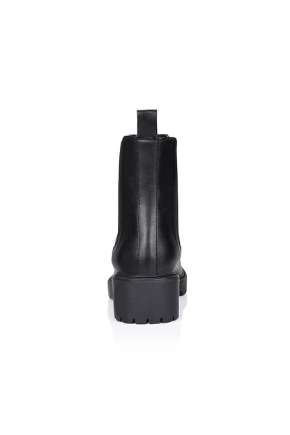 Jace Chelsea Combat Boots - Black Smooth