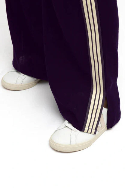 Oskar Pants - High Waisted Sports Stripe Side Seams in Navy