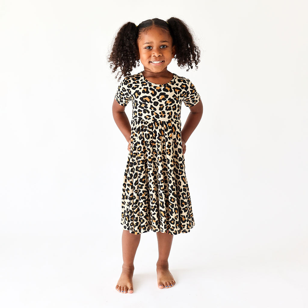 Lana Leopard Tan Twirl Dress