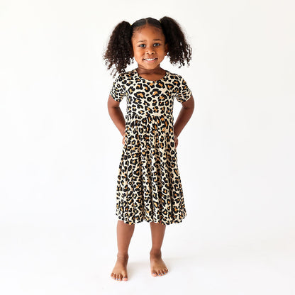 Lana Leopard Tan Twirl Dress