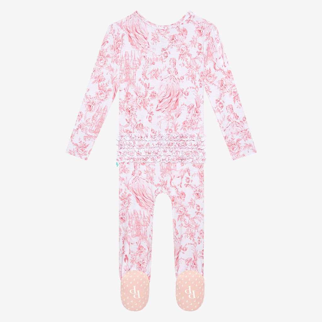 Antoinette Footie Ruffled Zippered One Piece