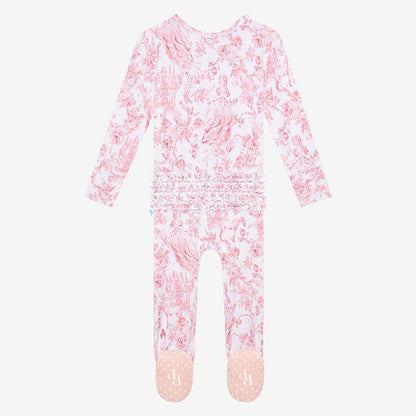 Antoinette Footie Ruffled Zippered One Piece