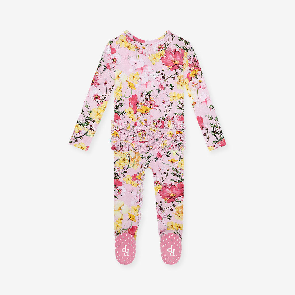 Gaia Footie Ruffled Zippered One Piece