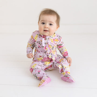Gaia Footie Ruffled Zippered One Piece