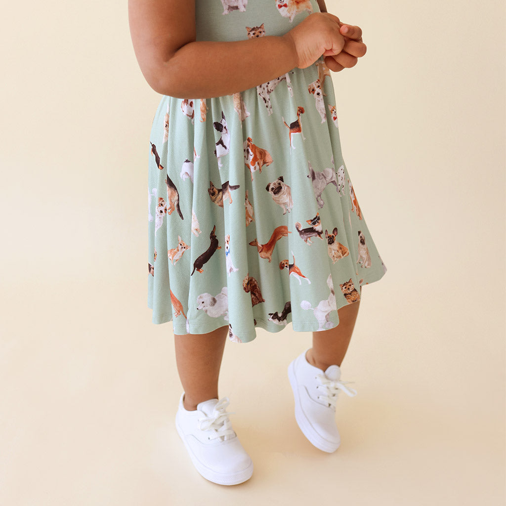 Posh Puppies Short Sleeve Twirl Dress