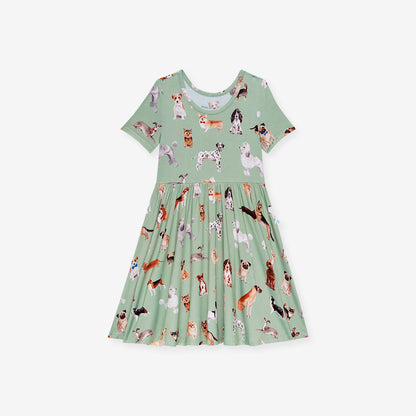 Posh Puppies Short Sleeve Twirl Dress