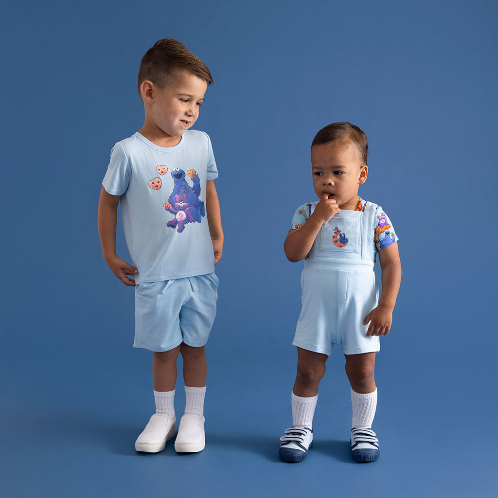 Care Bears™ Cookie Friends French Terry Graphic Short Overalls
