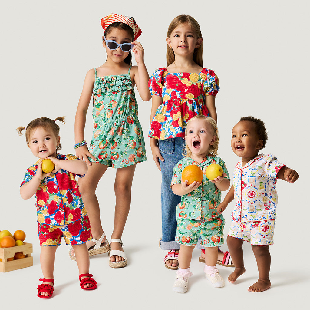 Arancia Bamboo Challis Top Short Set