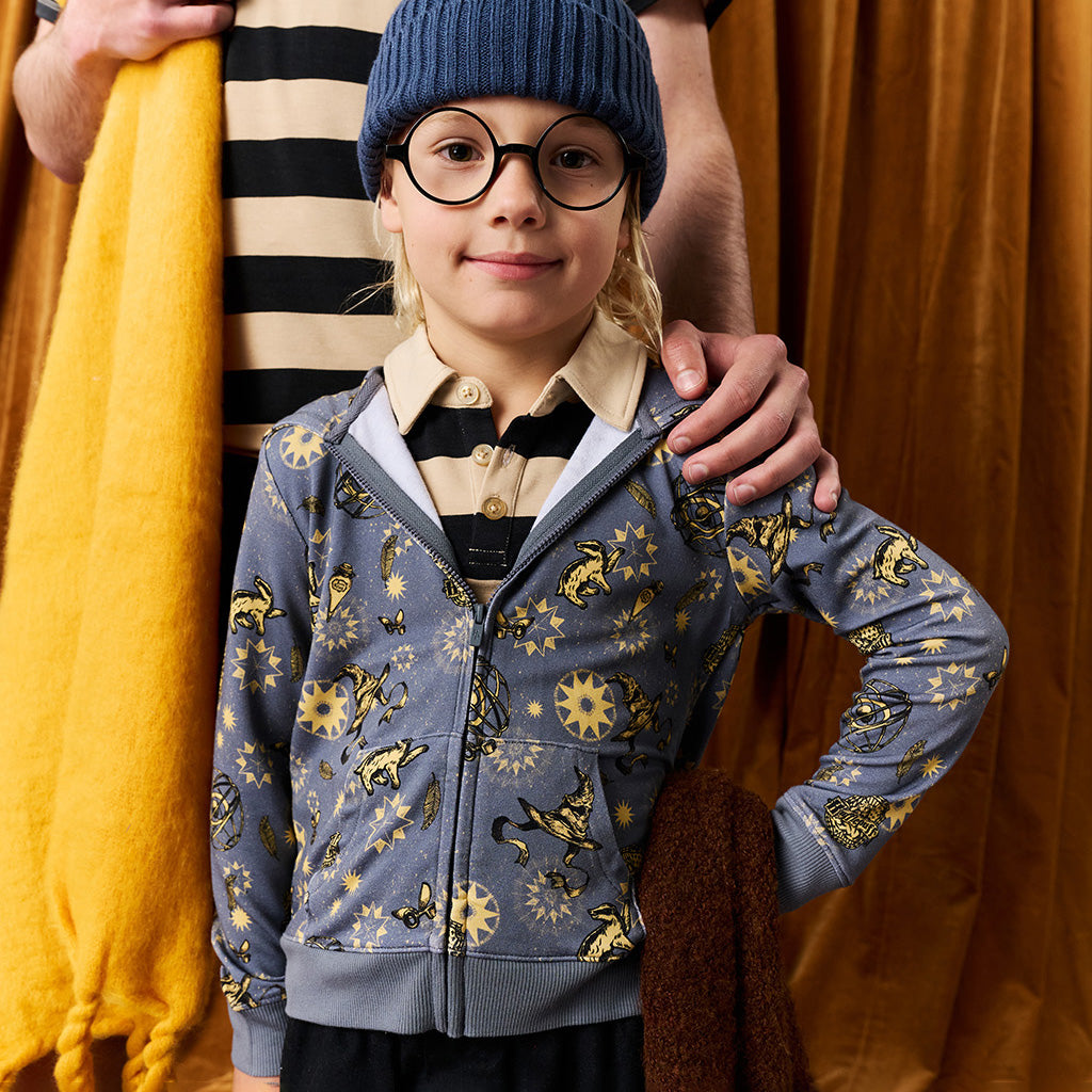 Hufflepuff House Stripe French Terry Polo Shirt