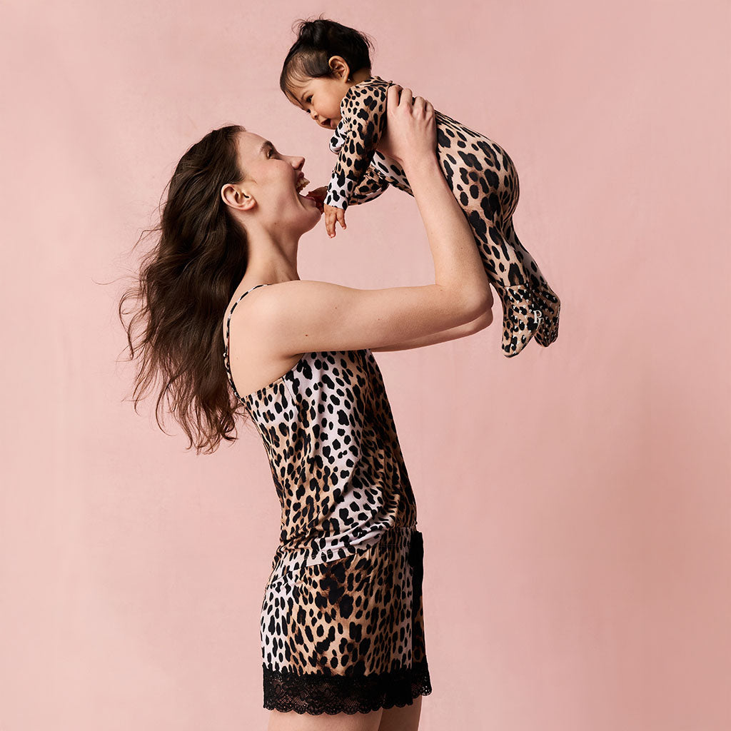 Loretta Leopard Women's Lace Cami