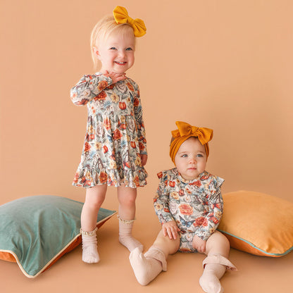 Mariposa Ruffled Bodysuit Dress