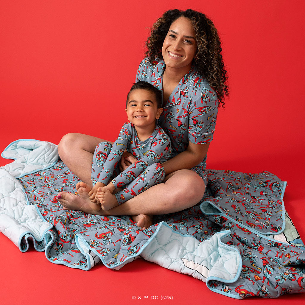 Superman & Soaring Superman Reversible Quilted Patoo® Blanket