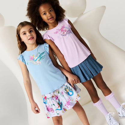 Disney Cheshire Grin Ruffled Graphic Tee
