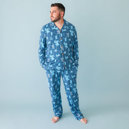 Disney Monster Glow Men's Luxe Pajama Pant Set